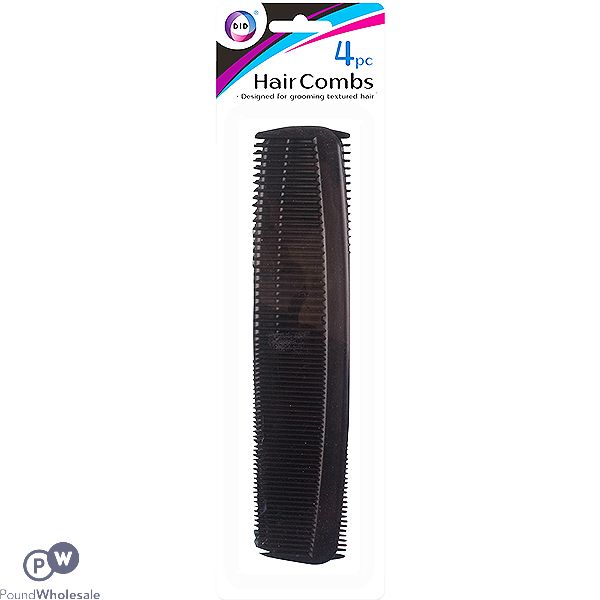 DID BLACK HAIR COMB 4 PACK