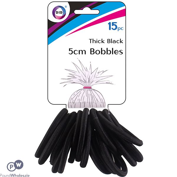 DID 5cm Thick Black Bobbles 15pc