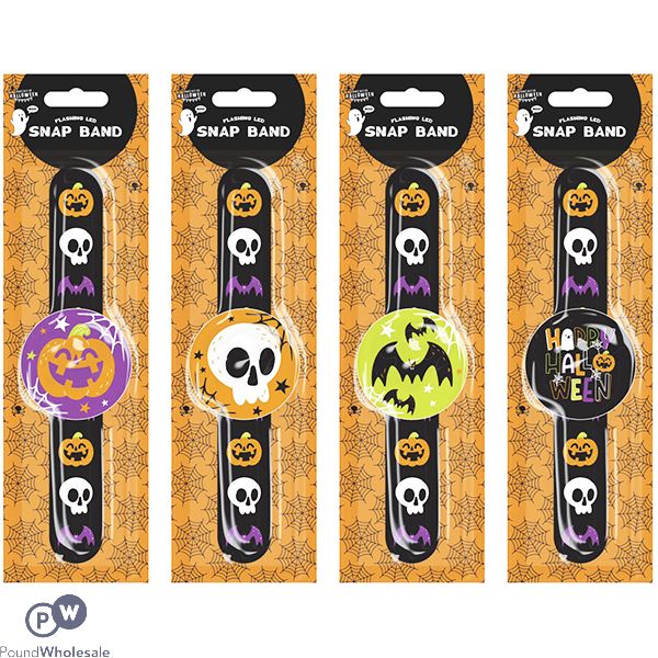 Halloween Flashing Led Snap Band Assorted