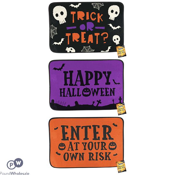 Halloween Printed Door Mat 60 X 40cm Assorted
