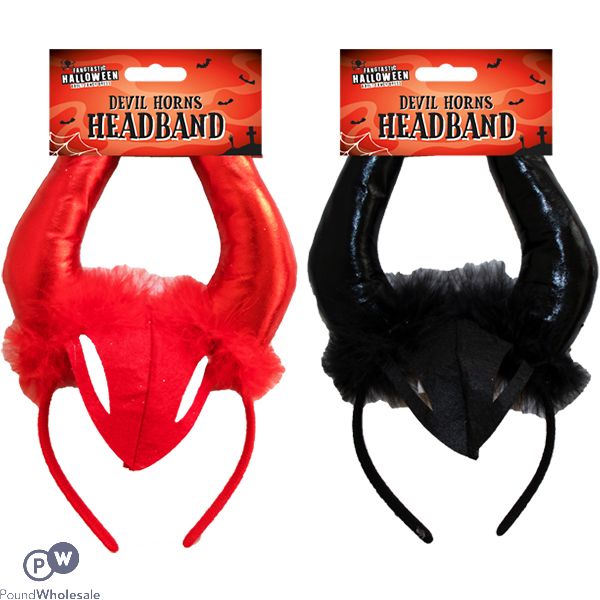 HALLOWEEN DEVIL HORNS HEADBAND ASSORTED