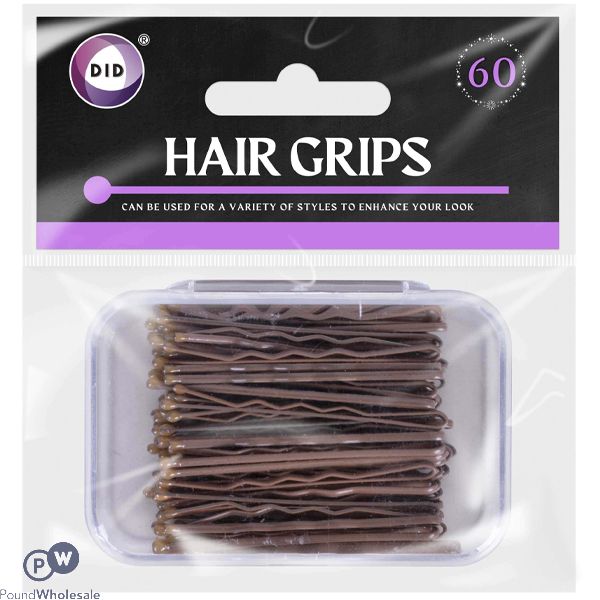 Did Brown Hair Grips 60 Pack