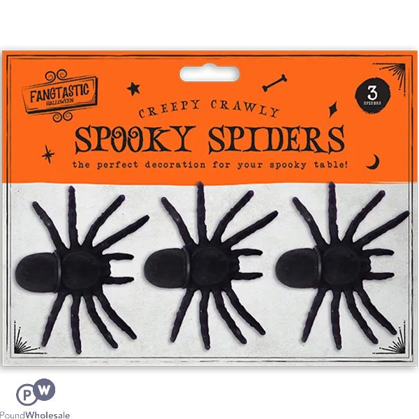 Halloween Creepy Crawly Spooky Spiders 3 Pack