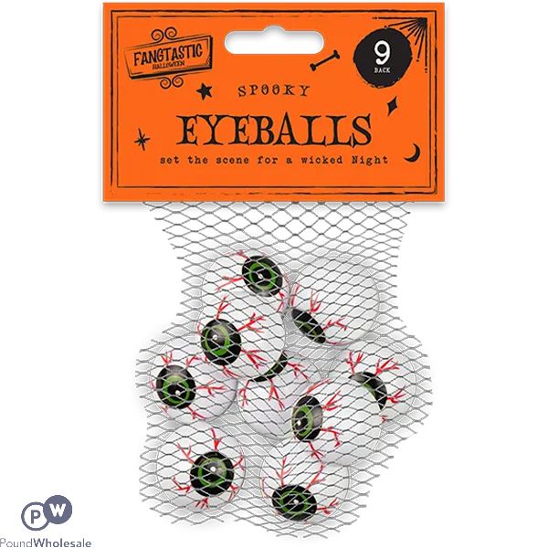 Halloween 3.5cm Spooky Eyeballs 9 Pack