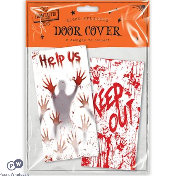 Halloween Assorted Blood Splatter Door Cover 165cm X 85cm 2 Pack