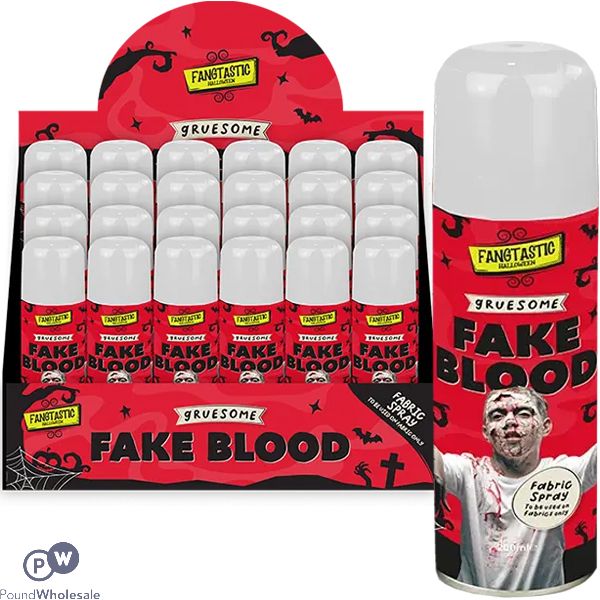 Halloween Gruesome Fake Blood Fabric Spray 65g Cdu