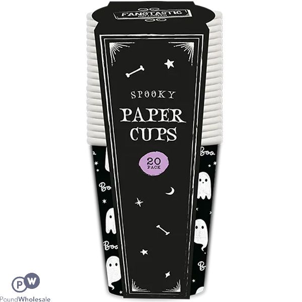 Halloween Disposable Ghost Paper Cups 20 Pack