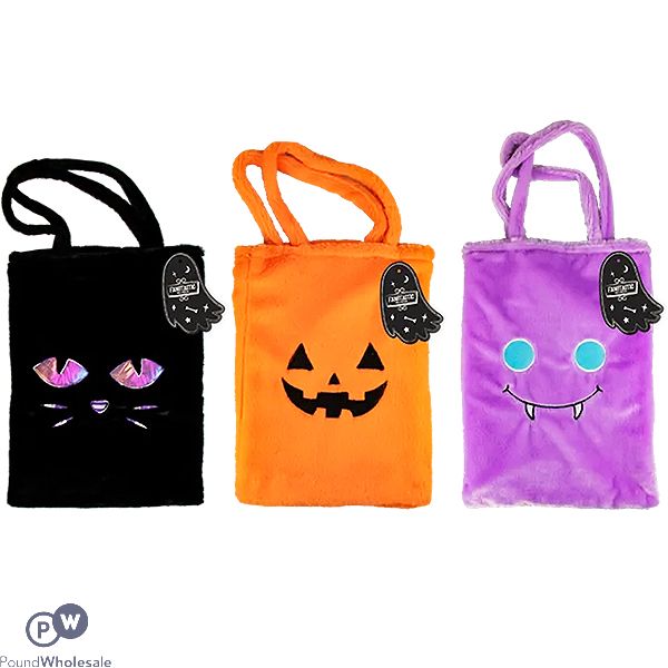 Halloween Fluffy Polyester Character Treat Bag 40cm X 30cm