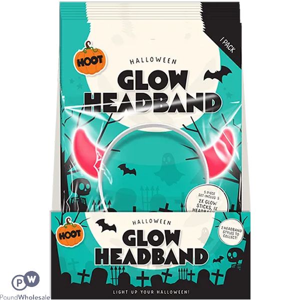 Hoot Halloween Glow Headband Set Cdu Assorted