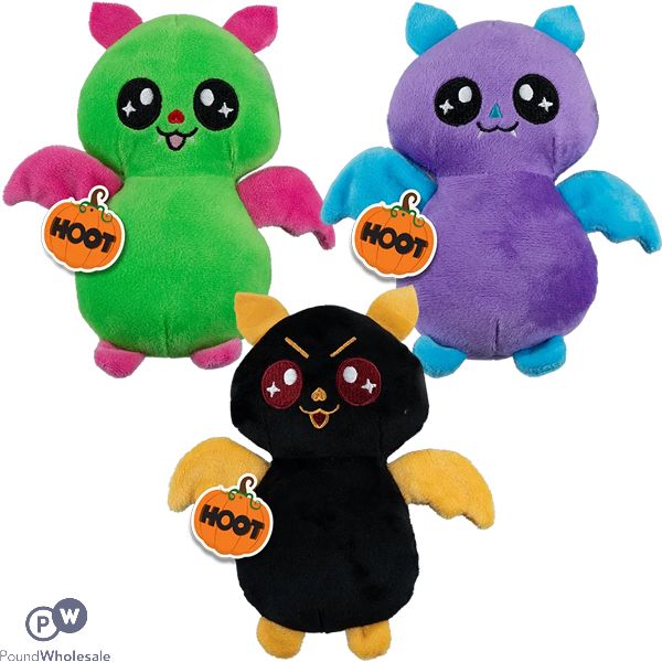 Hoot Halloween Plush Colourful Bat 15cm Assorted Colours