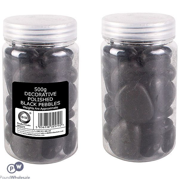 Did Decorative Polished Black Pebbles 500g