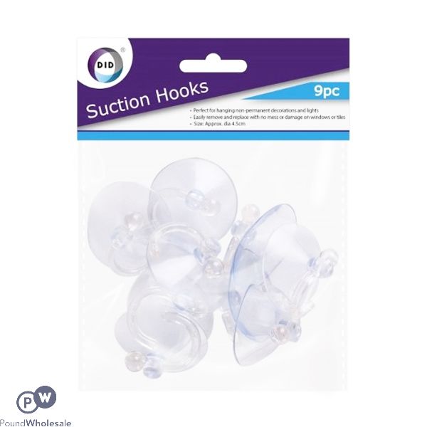 DID Suction Hooks 4.5cm 9 Pack