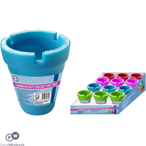Did Luminous Butt Bucket Ashtray Cdu Assorted Colours