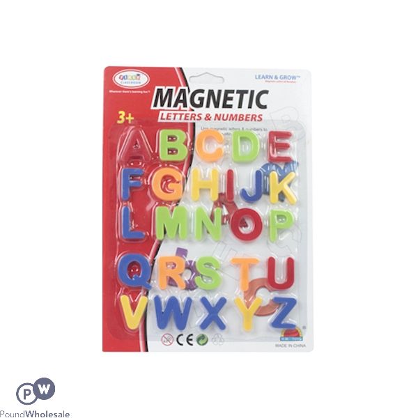 Magnetic Capital Letters On Card 26pcs 