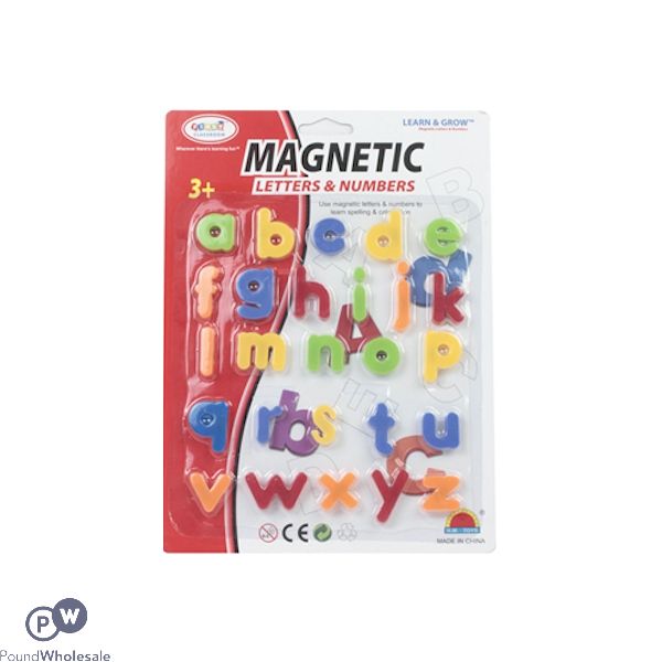 Magnetic Lower Case Letters On Card 26pcs 