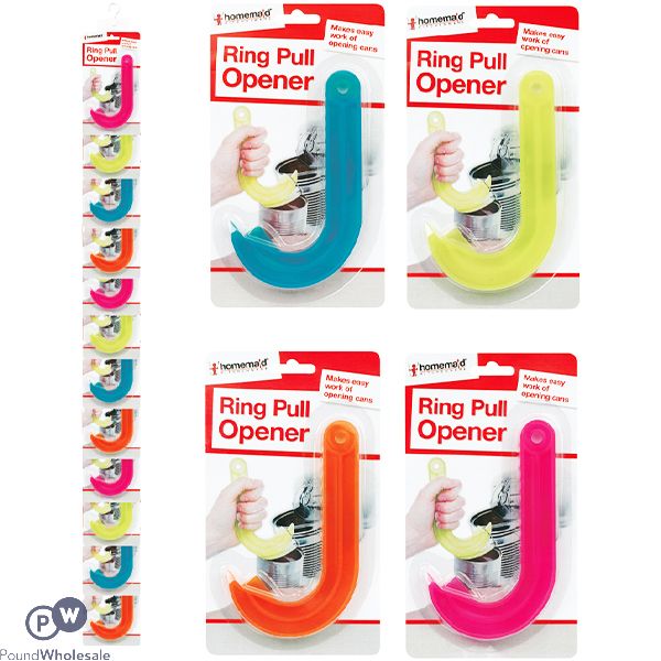 HOMEMAID KITCHENWARE RING PULL CAN OPENER ASSORTED COLOURS