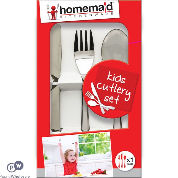 HOMEMAID KITCHENWARE KIDS CUTLERY SET 3PC