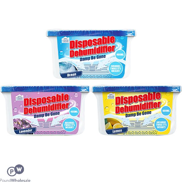 Damp Be Gone Fragranced Disposable Dehumidifier 400ml Assorted