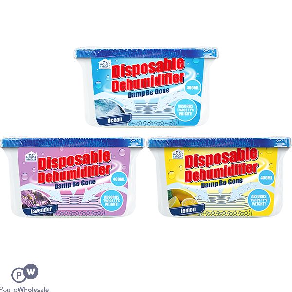 Damp Be Gone Fragranced Disposable Dehumidifier 400ml Assorted