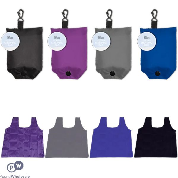 My House & Home Fold Away Shopping Bags 48cm X 42cm Cdu Assorted Colours