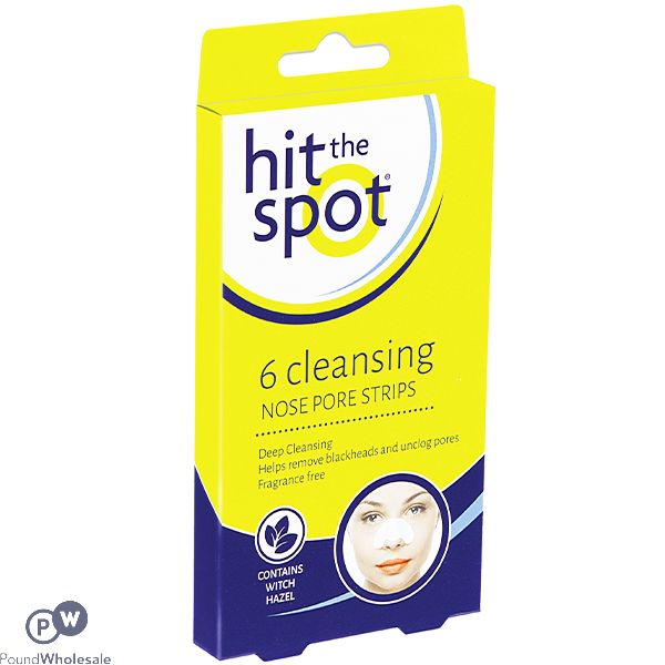 HIT THE SPOT CLEANSING NOSE PORE STRIPS 6 PACK