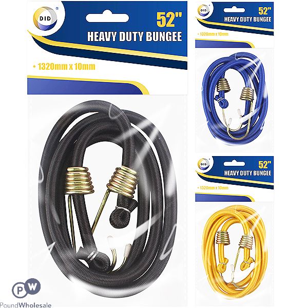 DID Heavy Duty Bungee Cord Assorted Colours 52"