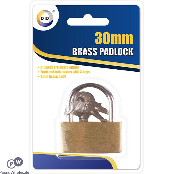 Did Solid Brass Padlock 30mm