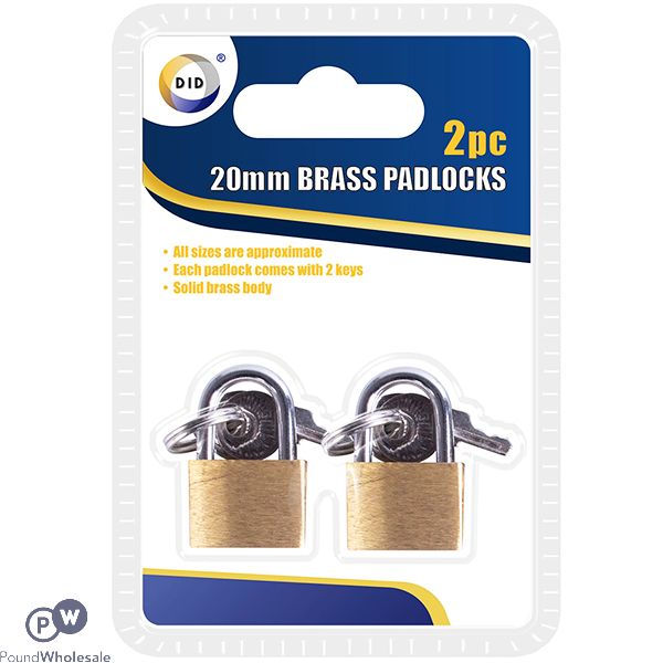 Did Brass Padlocks With Keys Set 2pc