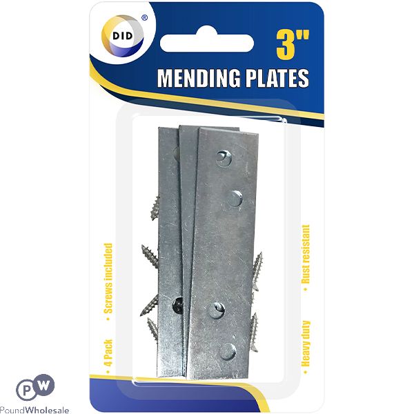 Did Heavy Duty Mending Plates 3" 4 Pack