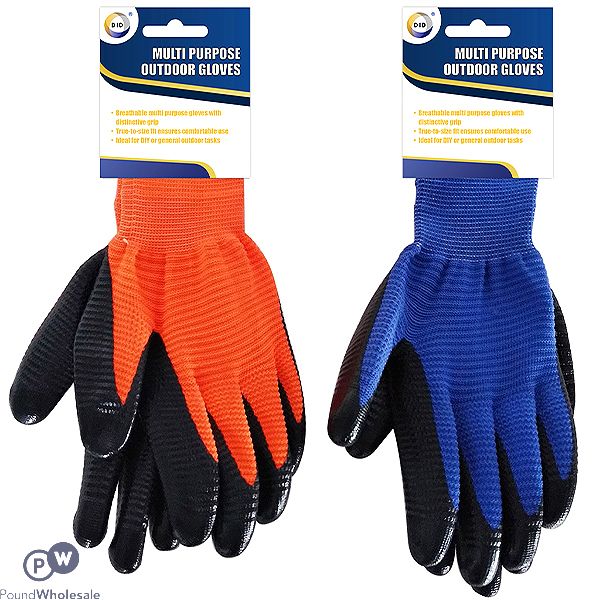 DID Multi-Purpose Outdoor Gloves Assorted Colours