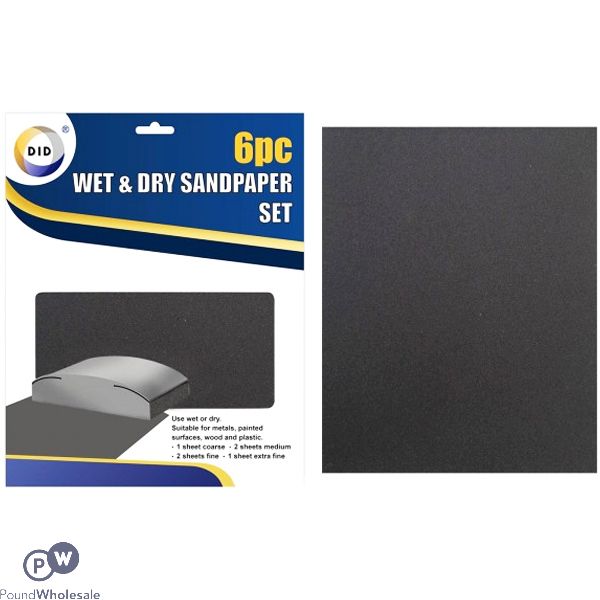 Did Wet & Dry Sandpaper Set 6pc