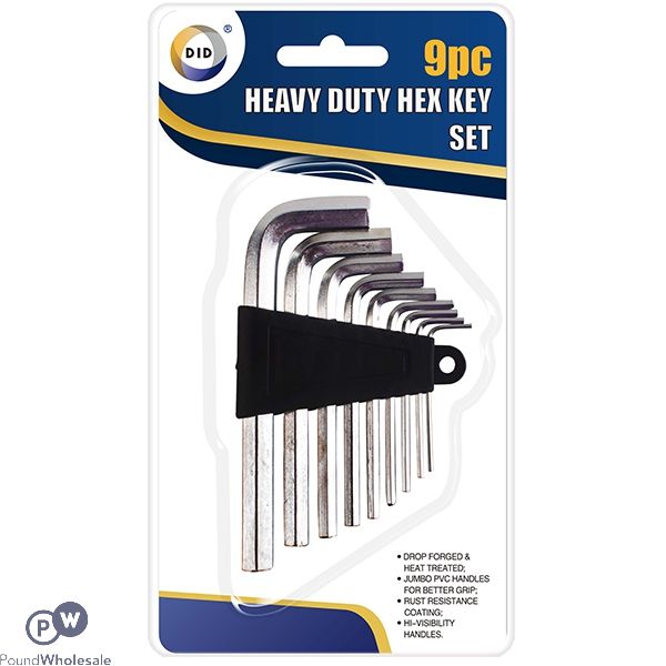 DID HEAVY DUTY HEX KEY SET 9PC