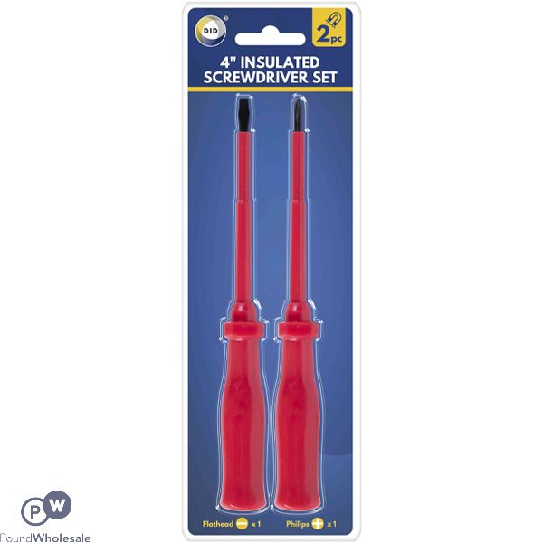 Did 4" Flat & Philips Insulated Screwdriver Set 2 Pack