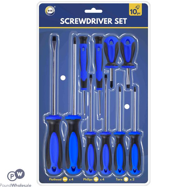 Did Flat, Philips & Torx Mixed Screwdriver Set 10pc