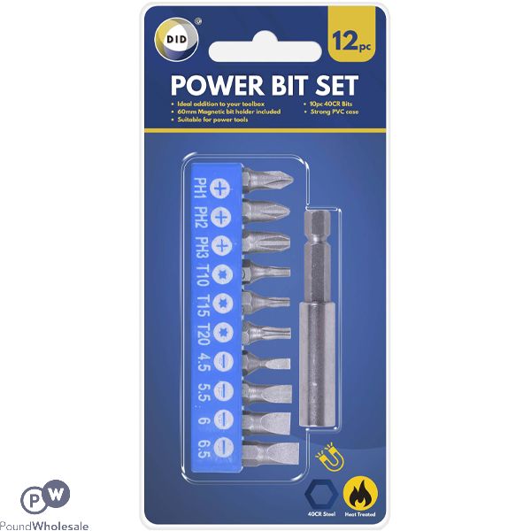 Did 40cr 60mm Magnetic Power Bit Set 12pc