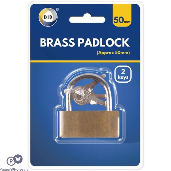 Did 50mm Brass Padlock With 2 Keys