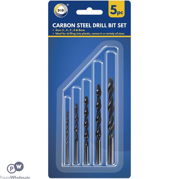 Did Carbon Steel Drill Bit Set 5 Pack