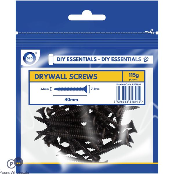 Did 40mm Drywall Carbon Steel Screws 115g