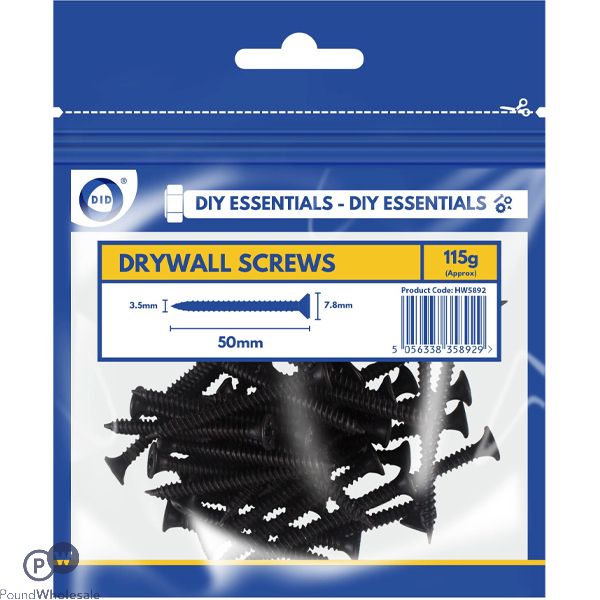 Did 50mm Drywall Carbon Steel Screws 115g