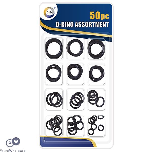 DID RUBBER O RINGS ASSORTED 50PC