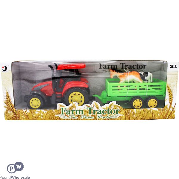Farm Tractor And Trailer Play Set