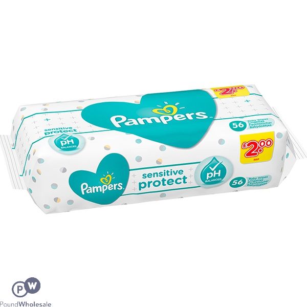 Pampers Sensitive Protect Baby Wipes 56 Pack