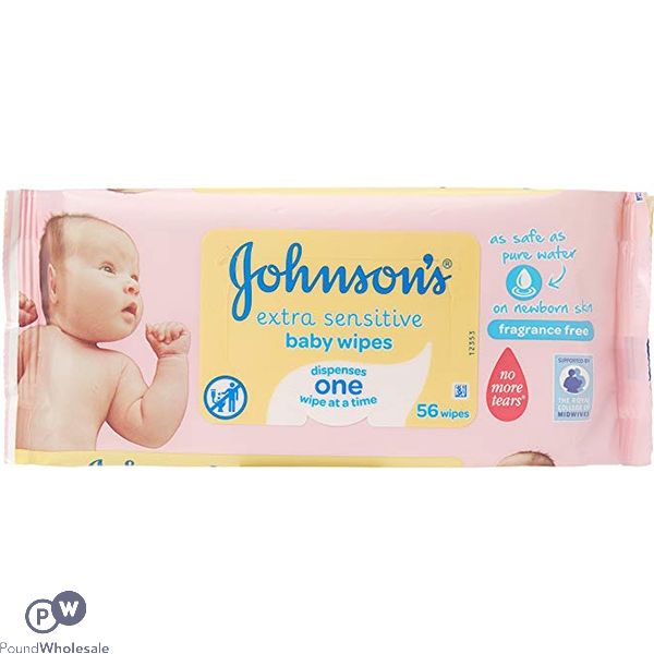 Johnson's Extra Sensitive Baby Wipes 56pc