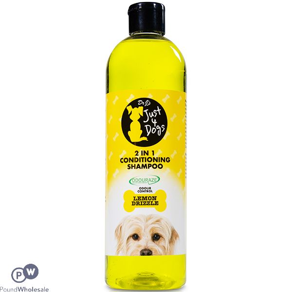 Dr J's Just 4 Dogs 2-in-1 Lemon Drizzle Conditioning Shampoo 500ml