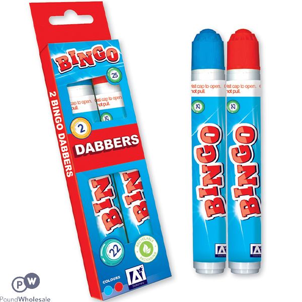 Bingo Dabbers Assorted Colours 2 Pack