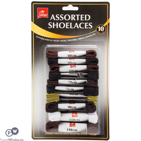 Jump Assorted Shoelaces 10 Pack