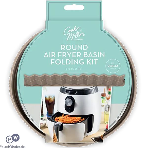 Cooke & Miller Circular Silicone Air Fryer Basin Folding Kit 20cm