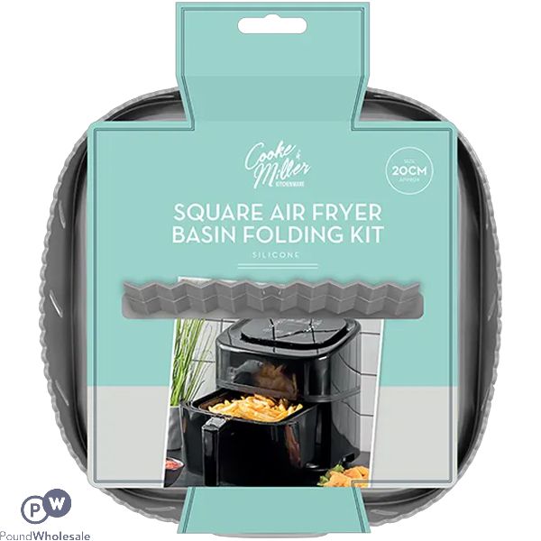 Cooke & Miller Square Silicone Folding Air Fryer Basin 20cm