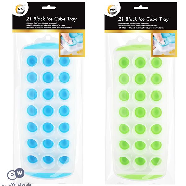 DID 21 Block Ice Cube Tray Assorted Colours