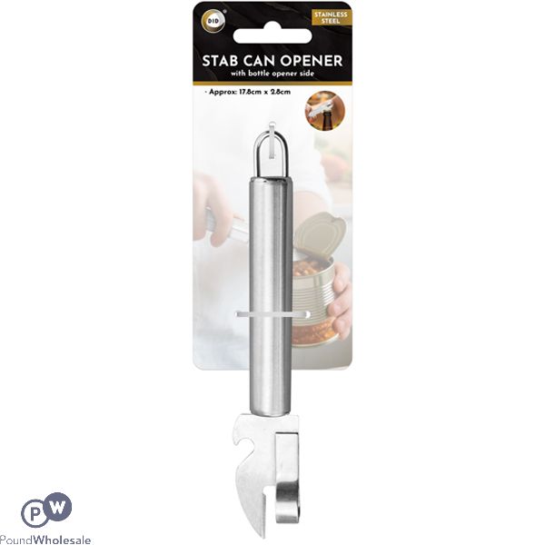 Did Stainless Steel Stab Can & Bottle Opener 17.8cm X 2.8cm